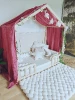Ciel de lit cabane modèle B vieux rose